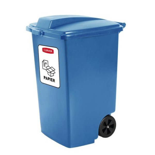 Pojemnik na odpady Curver 100l niebieski na papier