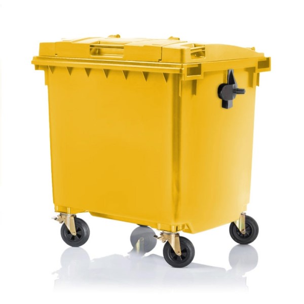 Pojemnik na odpady Weber 1100l pokrywa w pokrywie żółty