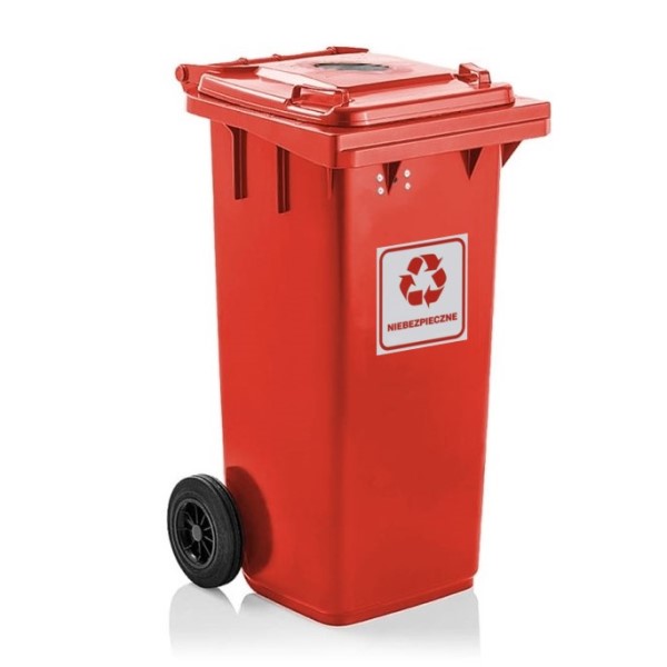 Pojemnik na odpady niebezpieczne Weber Safe 120l / 240l czerwony